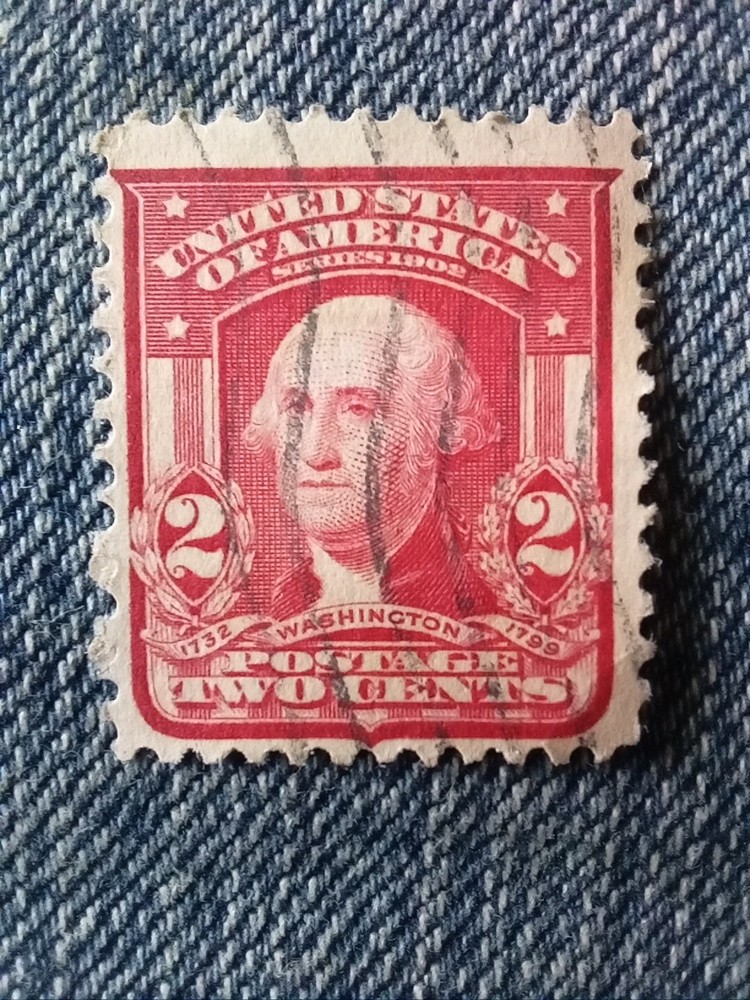 Very Rare George  Washington Red Two  2 Cent Postage Stamp
