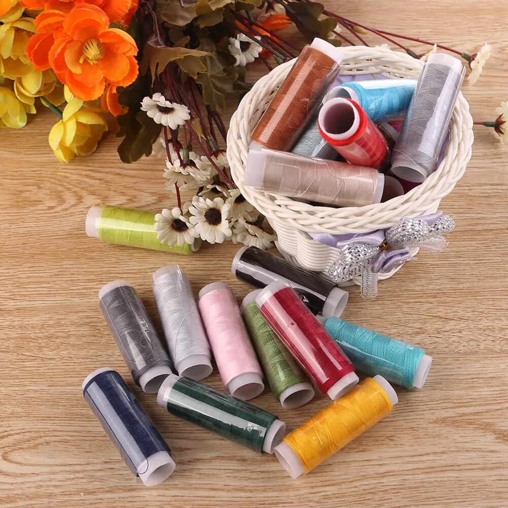 NEW 39 Spools Sewing Thread Polyester Assorted Colors 165 yards each Wholesale