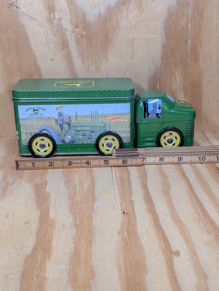 John Deere Tractor Grain Truck Tin Container