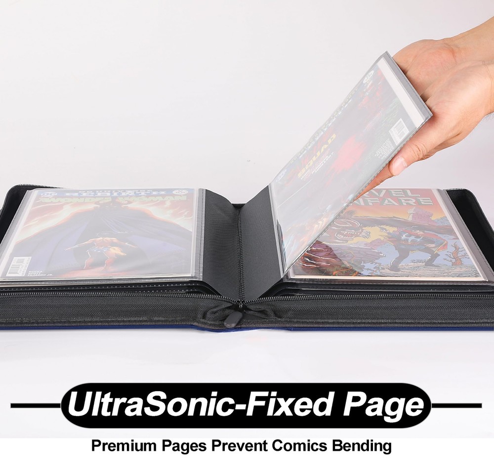 D DACCKIT Comic Binder Comic Book Album with Sleeves Fits Regular Comics Comic S
