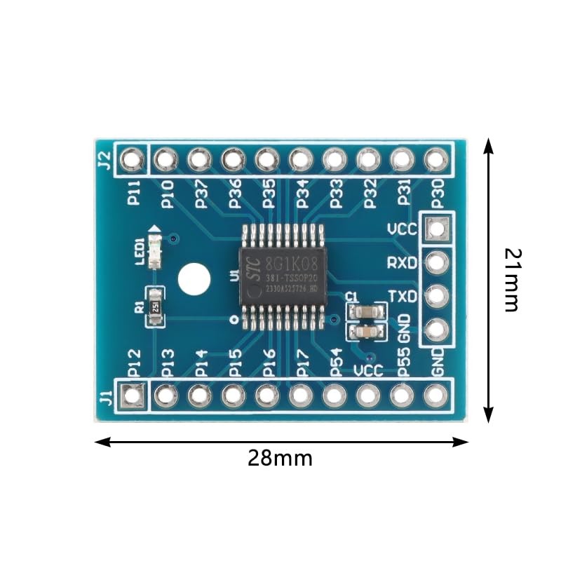 3 PCS STC8G1K08 STM8 Microcontroller Module Development Board Circuit
