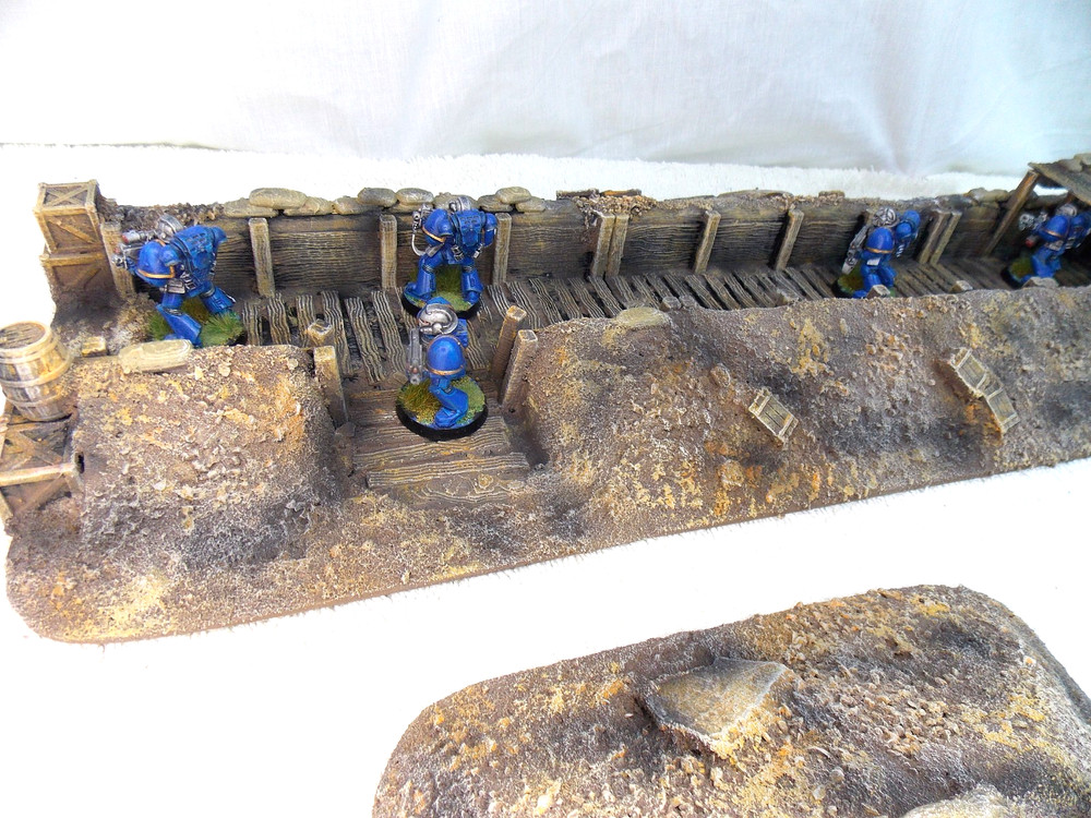 WARGAMING TERRAIN PAINTED TRENCH SYSTEM