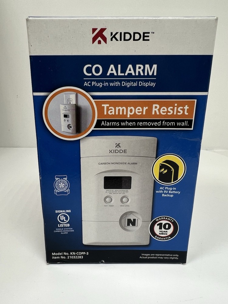 Kidde Carbon Monoxide Detector, Plug In (KN-COPP-3)