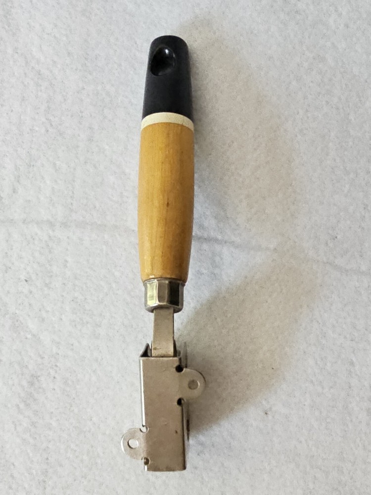 Vintage EKCO Pull Through Knife Sharpener Wood Handle Made USA