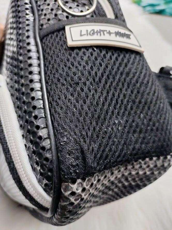 Light + Nine Little Mini Perforated Black and White Kids Backpack