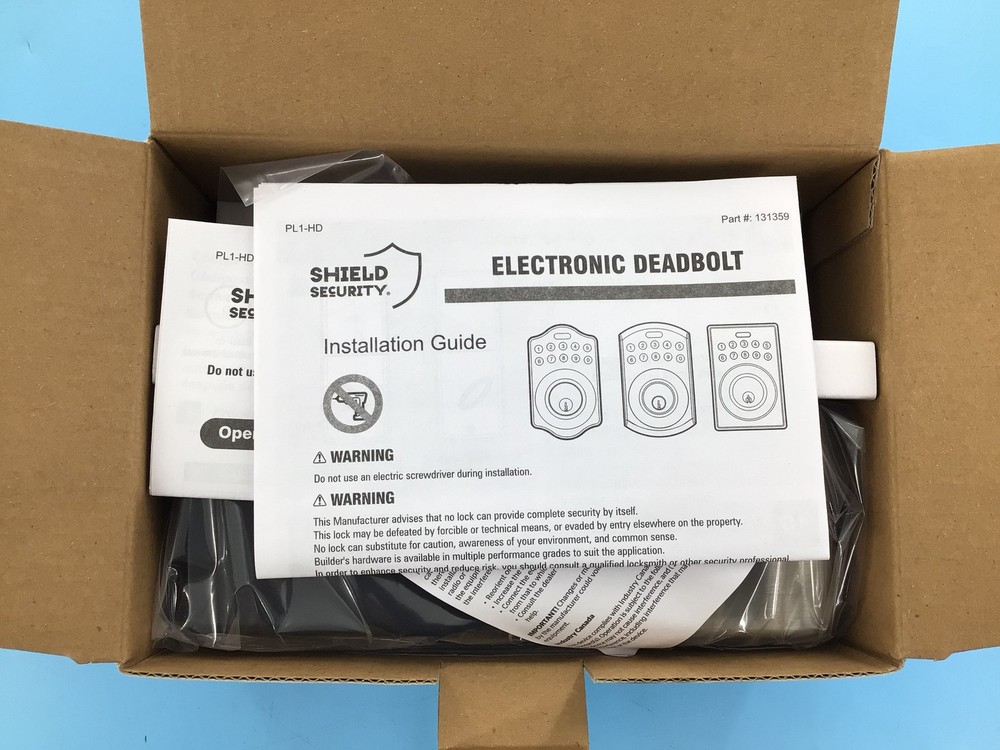 Shield Security® 131359 Electronic KeyPad Deadbolt Lock Satin Nickel