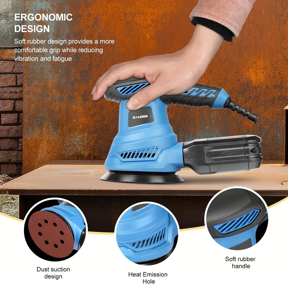 New Electric Drywall Sander Adjustable Variable Speed With Sanding Pad