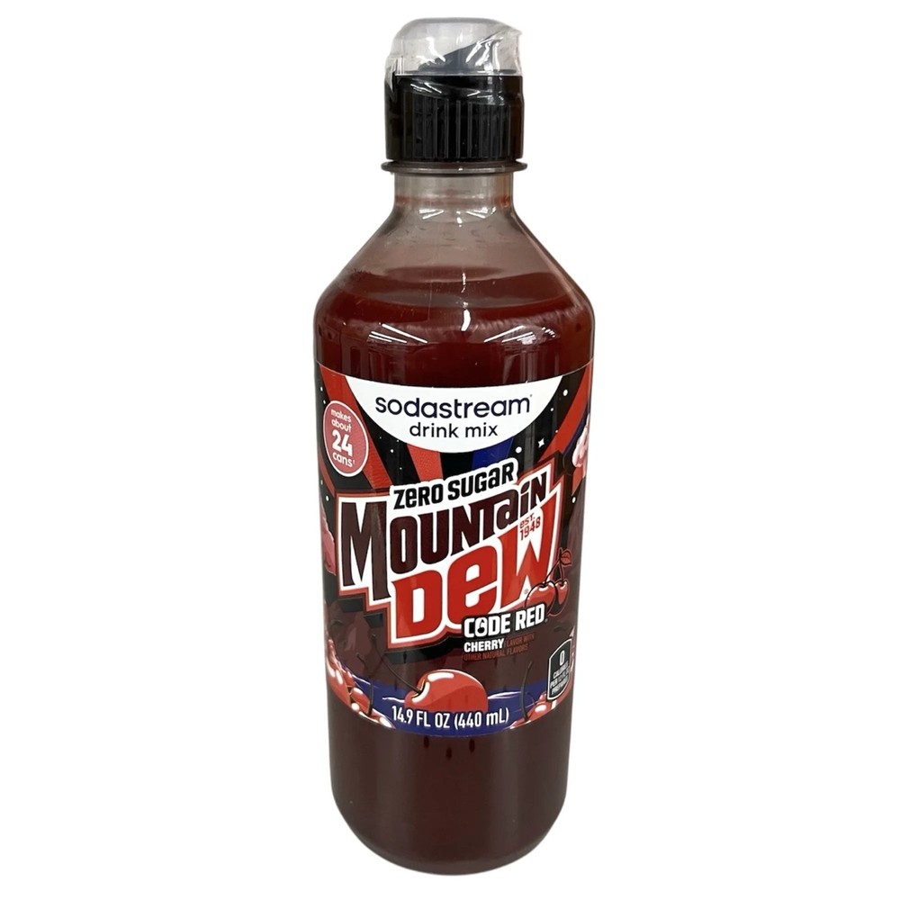 Sodastream Mtn Dew Code Red Zero Sugar Beverage Mix 14.9 oz Mountain Dew