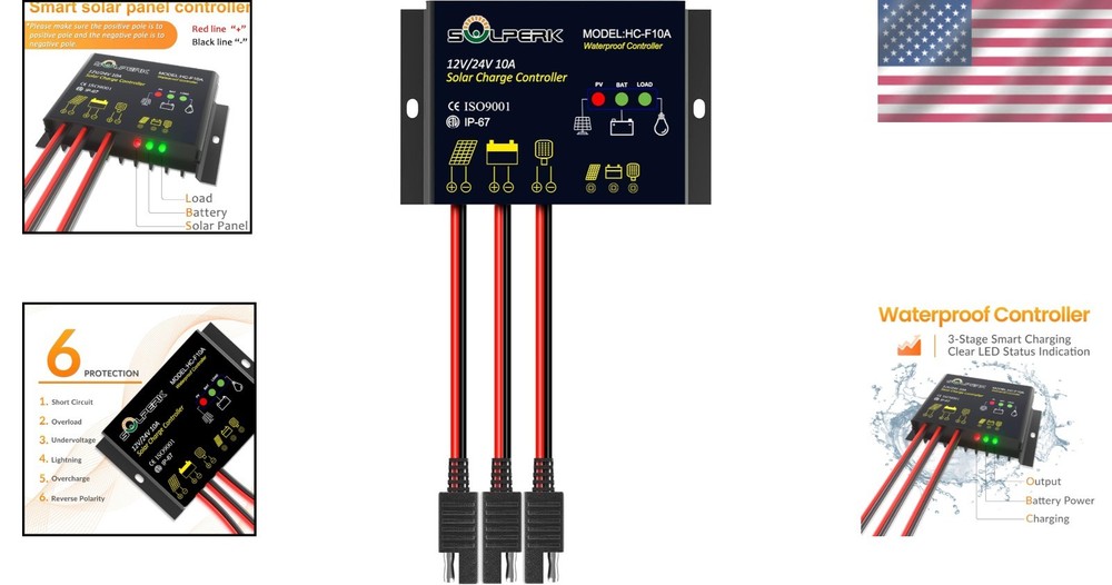 10A Intelligent Solar Controller for Efficient Energy Management - Easy Install