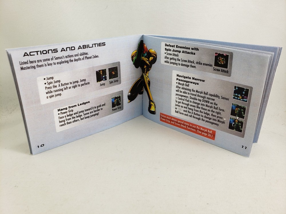 MANUAL GBA - METROID ZERO MISSION - Nintendo 'Replacement' Instruction Booklet