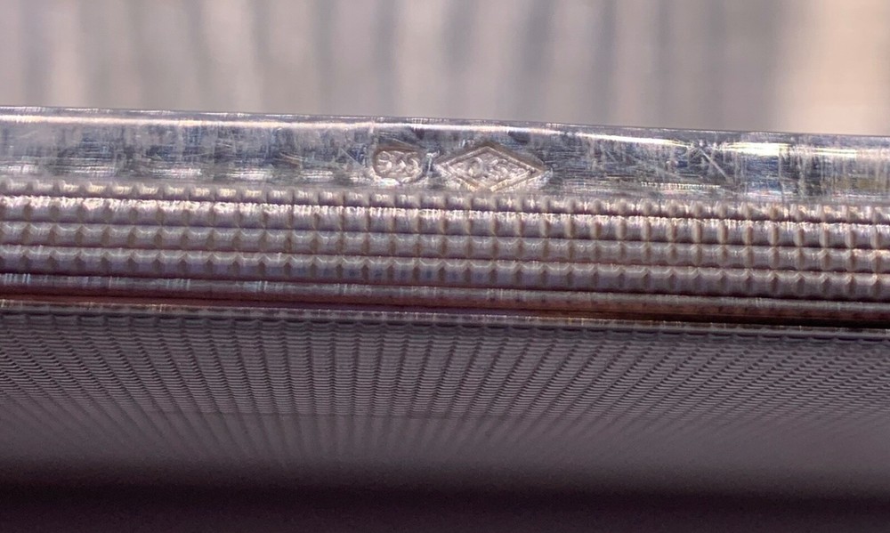 ANTIQUE 121 Gr. STERLING SILVER MASSIVE CIGARETTE CASE