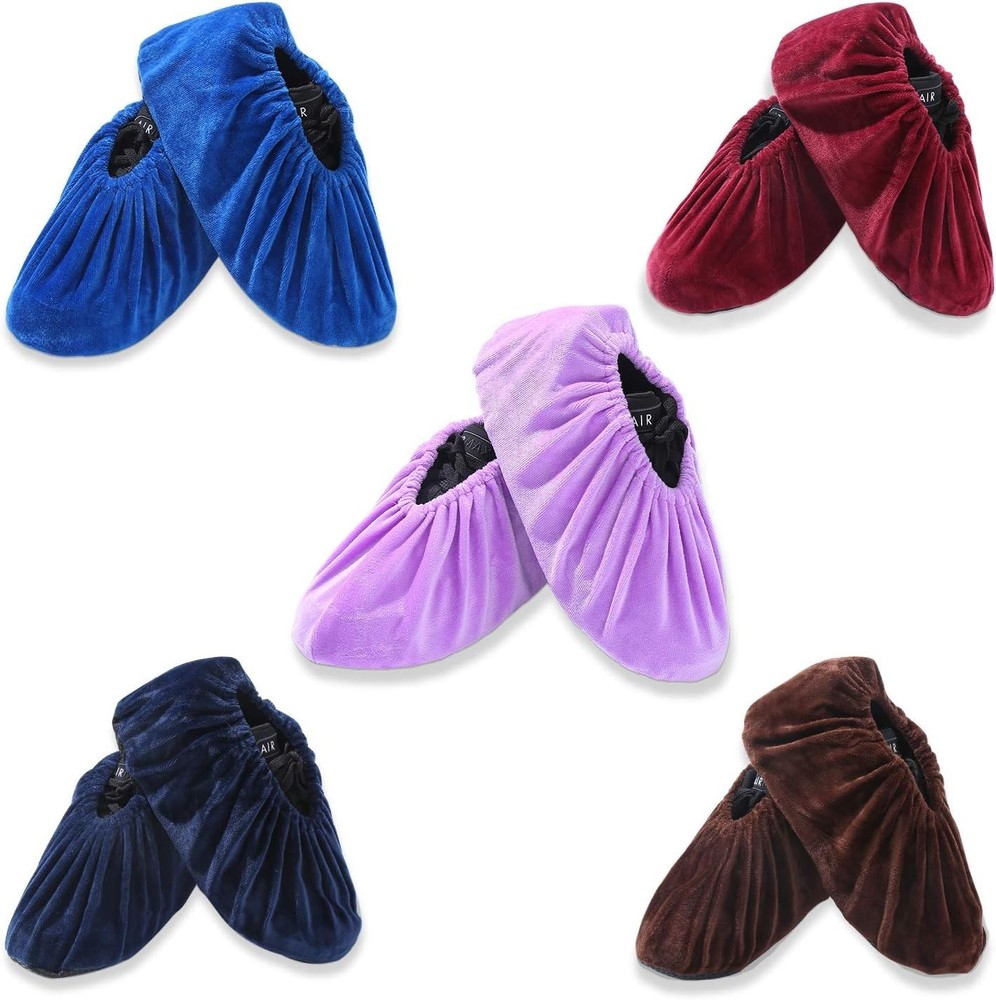 Washable Reusable Shoe Boot Covers - 5 Pairs, Extra Large