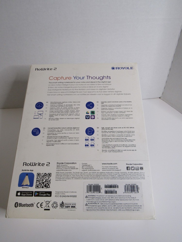 Royole RoWrite 2 Smart Writing Notebook With Real Paper Pen Writing! Great Shape