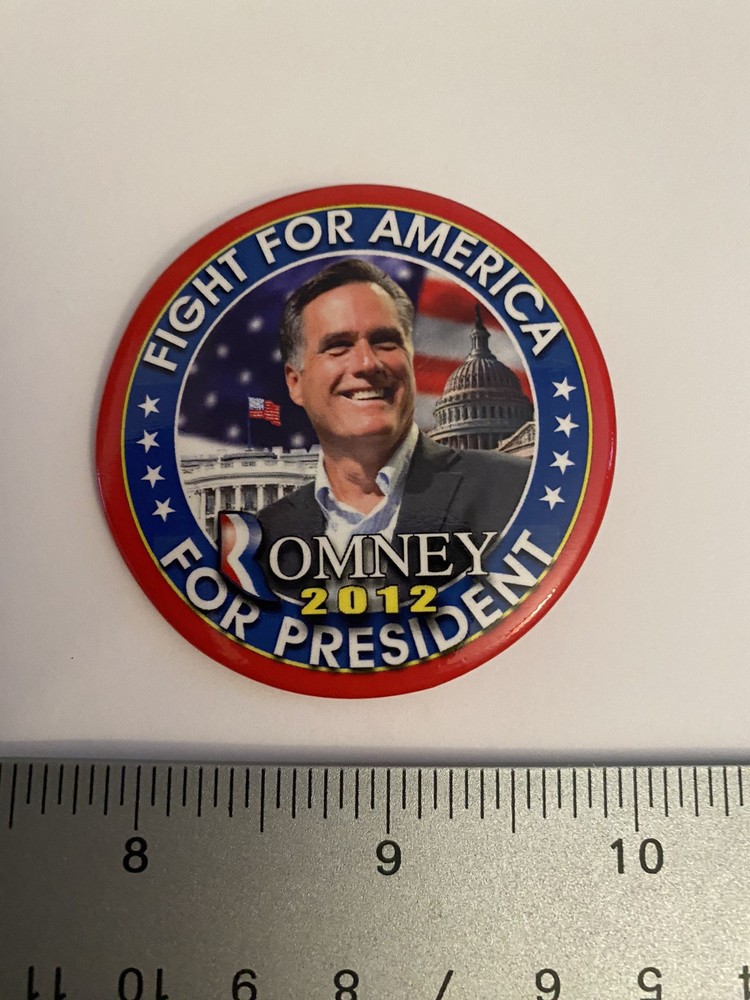 Romney For President 2012 Pin Back Button P129