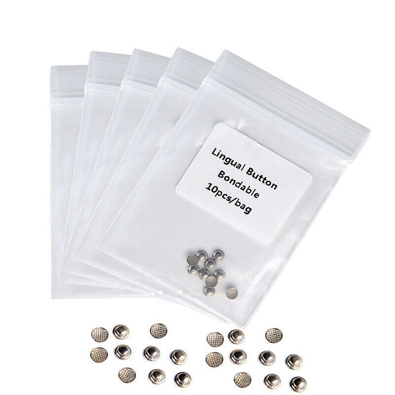 Dental Orthodontic Lingual Buttons Bondable Round Base/Rectangular Button Chains