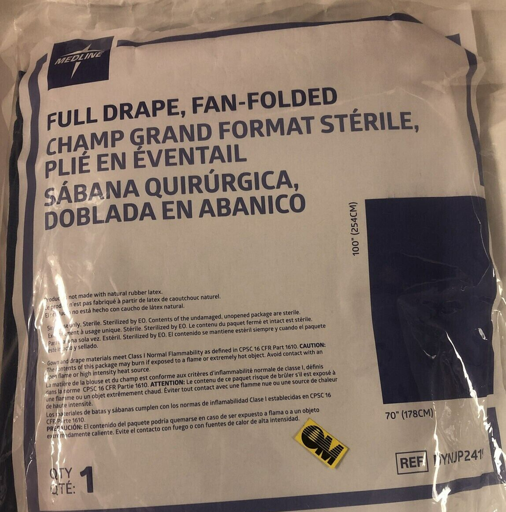 ONE PACK Full Drape Fan-Folded SIZE (100" x 70")