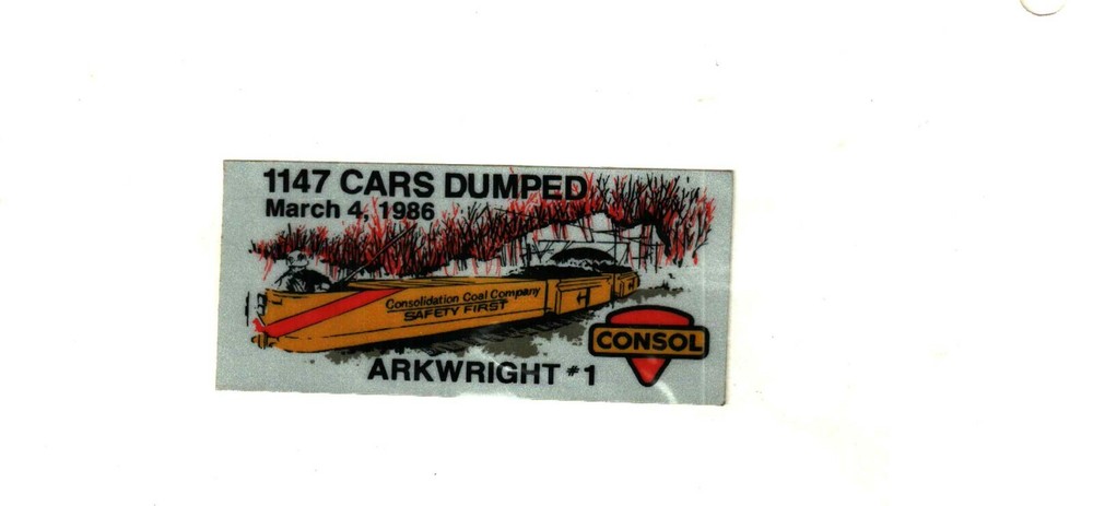 NICE  ARKWRIGHT CONSOL COAL CO. COAL MINING STICKER # 328