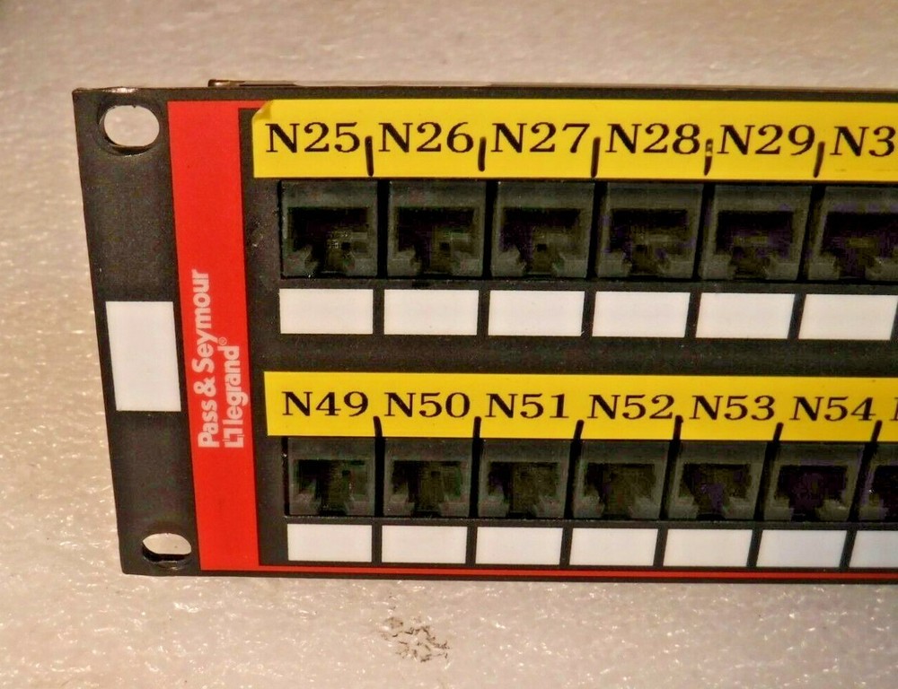 Pass & Seymour Olegrand 48845C5E 48-Port Communication Circuit Accessory Panel