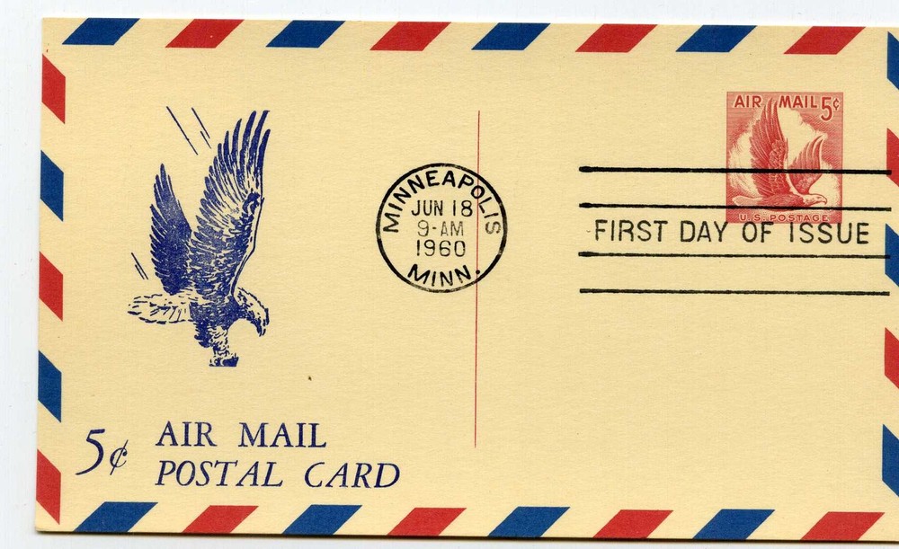 UXC3 5c Eagle with border, Gilmond, FDC