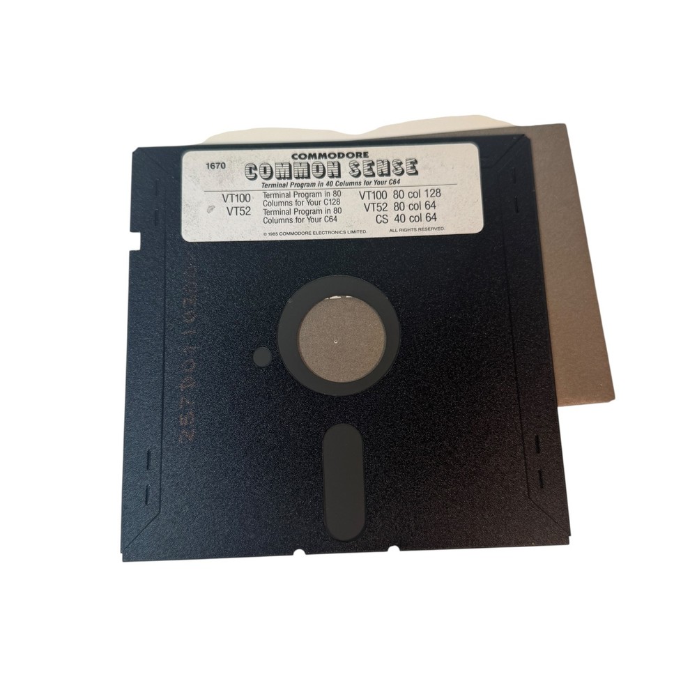 Commodore Quantum Link Program Disk V. 4.0 w/ Seastrike & Hangman, Common Sense