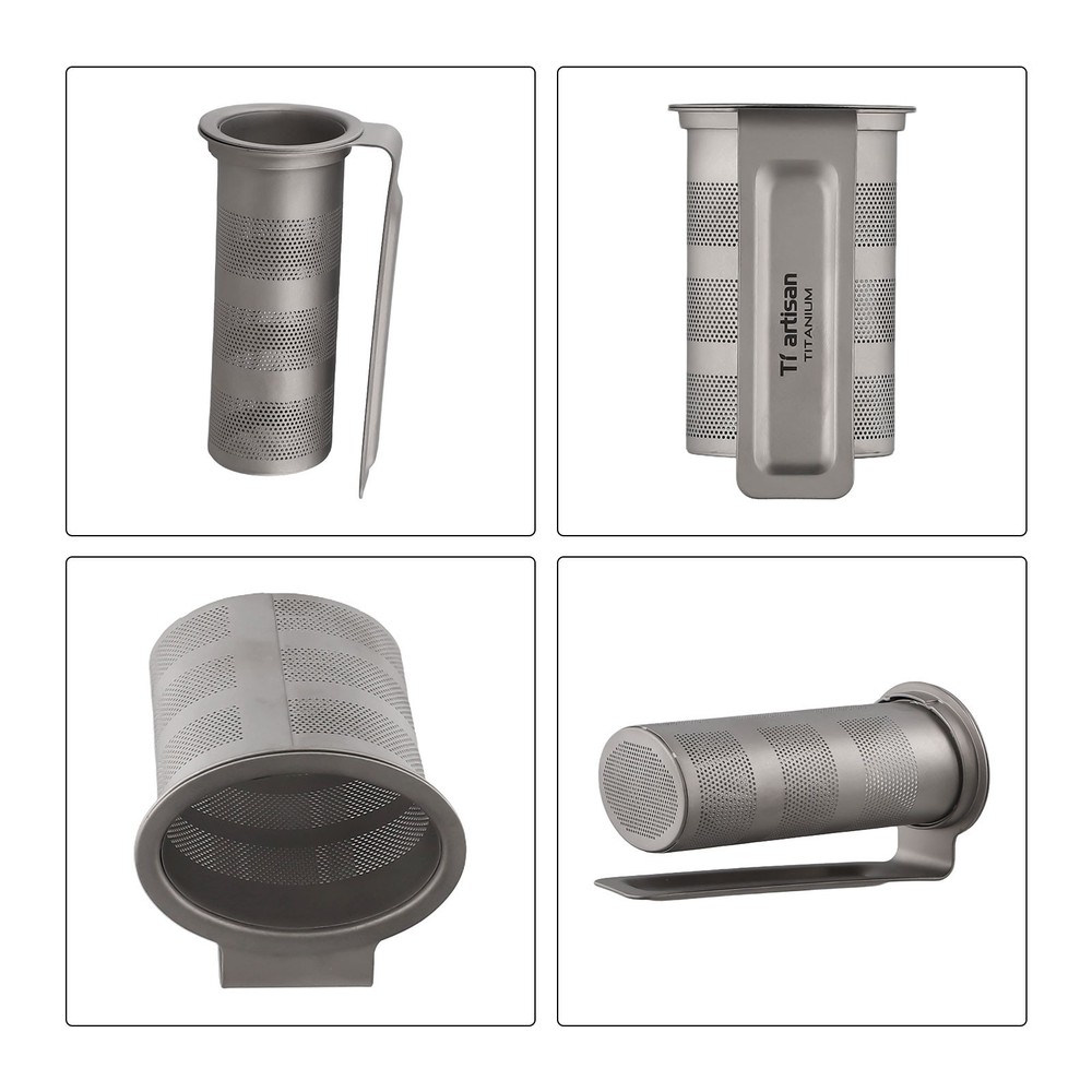 Titanium Mesh Tea Infuser Basket Tea Strainer Teapot Leaf Spice Tea Cup Filter