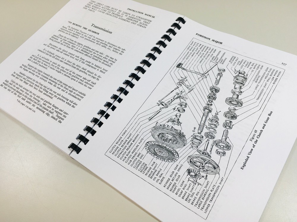 Fordson Major Tractor Operators Owners Instructions Manual Maintenance
