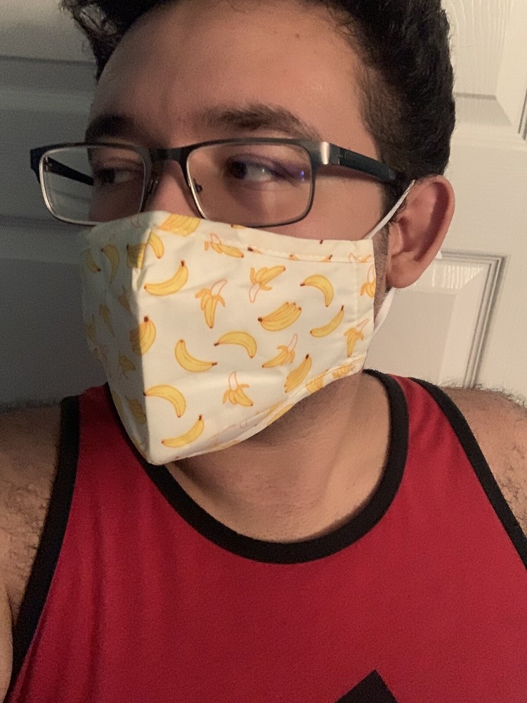 Adjustable/washable Facemask! Banana Ed. Reusable!