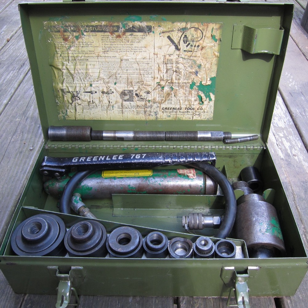 Greenlee Knockout Punch Set No. 7306 767 Hydraulic Tool *Note*
