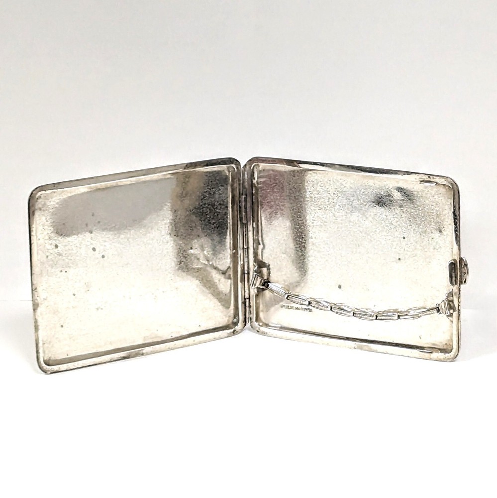 Vintage Cigarette Case Curved, Sterling Silver Kuyeda