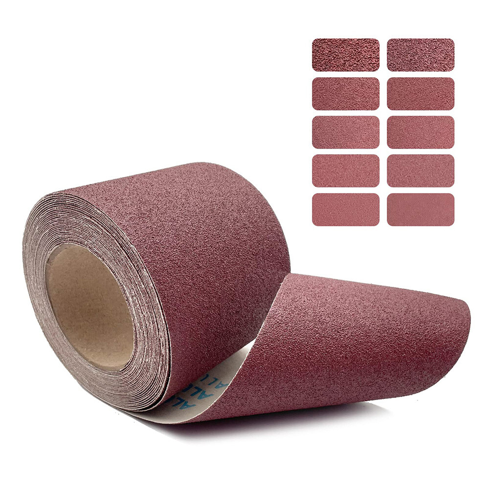 80-600 Grit Sandpaper Roll Emery Cloth Abrasive Sheets Sanding Strips Width 10cm