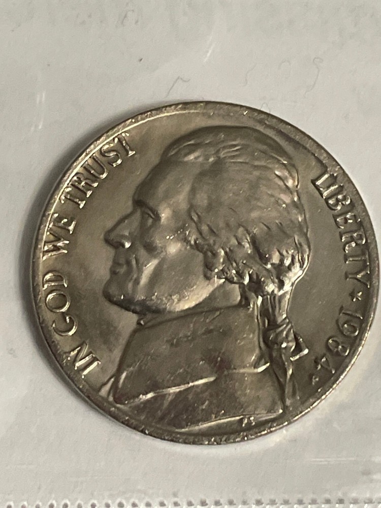 1984 P Jefferson Nickel