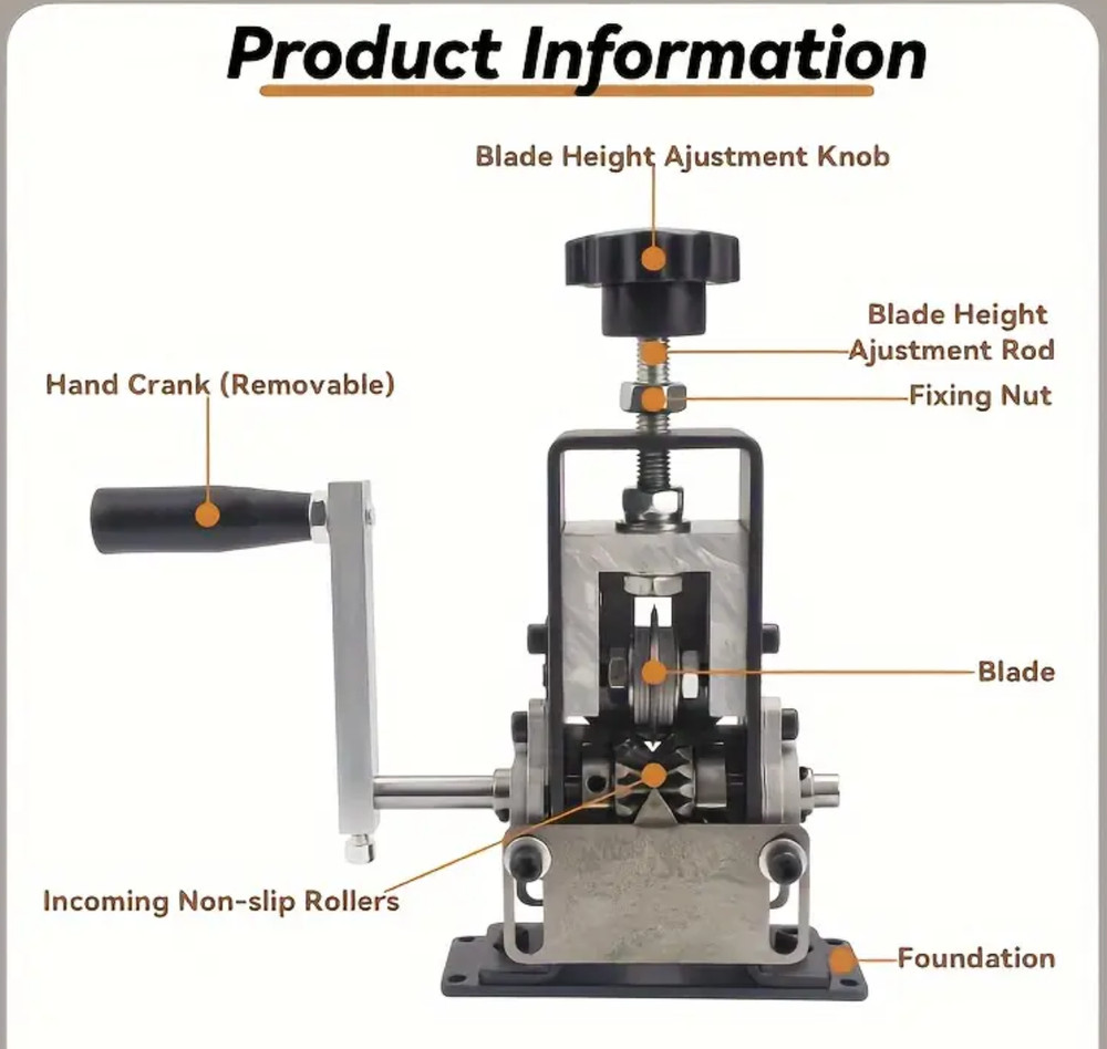 Manual Wire Stripping Machine Drill Powered Hand Crank Wire Stripper Tool 1.5-30