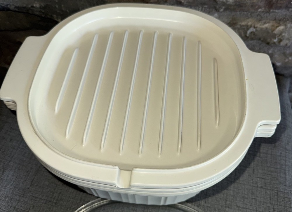 Rubbermaid Microwave Cookware 5 Piece Steamer Lid Stackable