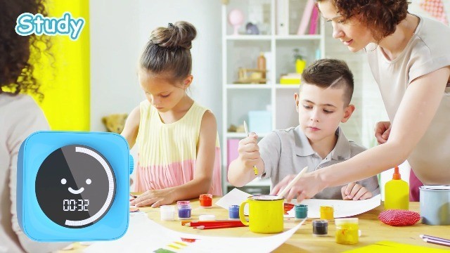 Cute Digital Visual Timer for Kids - 99 Minute Countdown & Count Up Timer, 2-Pac