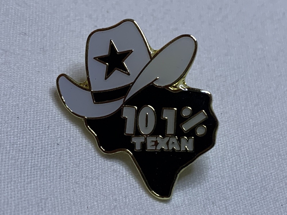 101 % TEXAN STATE LAPEL PIN NEW