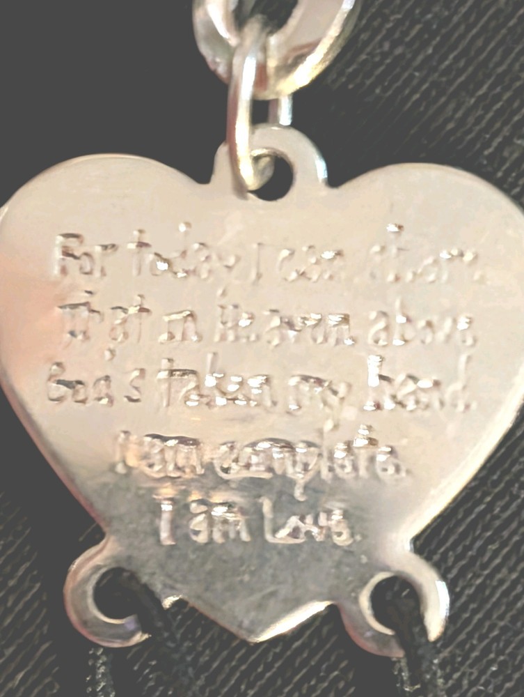 Memorial Heart And Bow Silver Colored Wind Chime