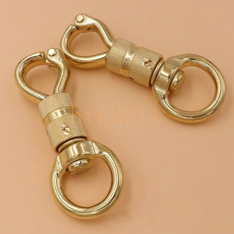 Creative Solid Brass Keychain Large Dog Buckle EDC Multi Tool Hook Car Keychain