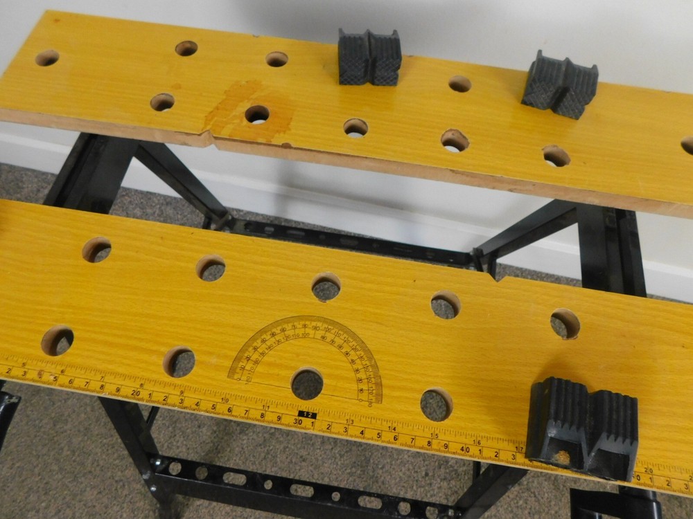 Adjustable VTG Work Mate Folding Workbench Vise Table Good Condition