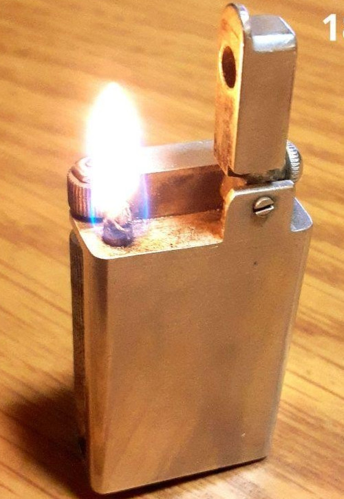 Working dunhill oil lighter silver without box
