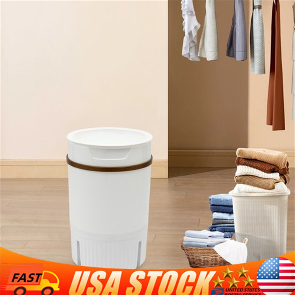 Portable Mini Washing Machine Washer with Drainage Basket Multi-Functional White
