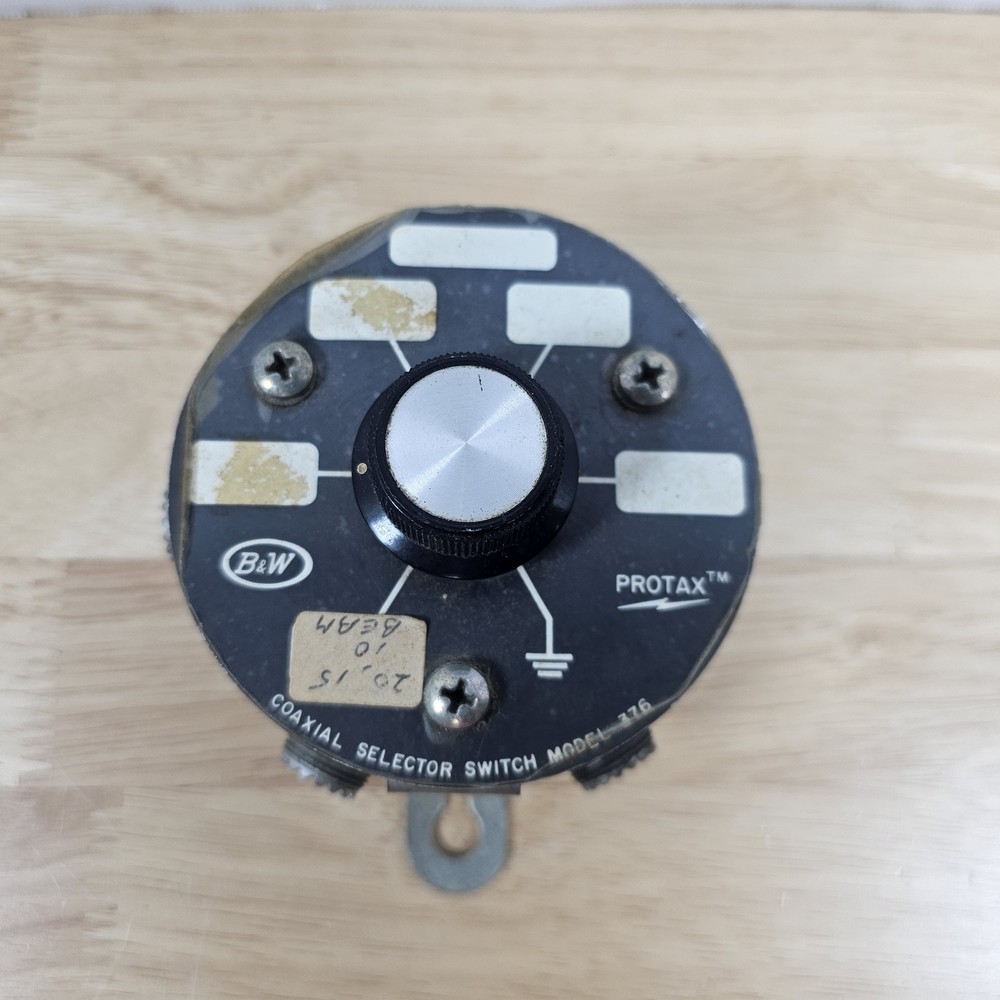 B&W “Protax” Coaxial Selector Switch Model 376 Untested
