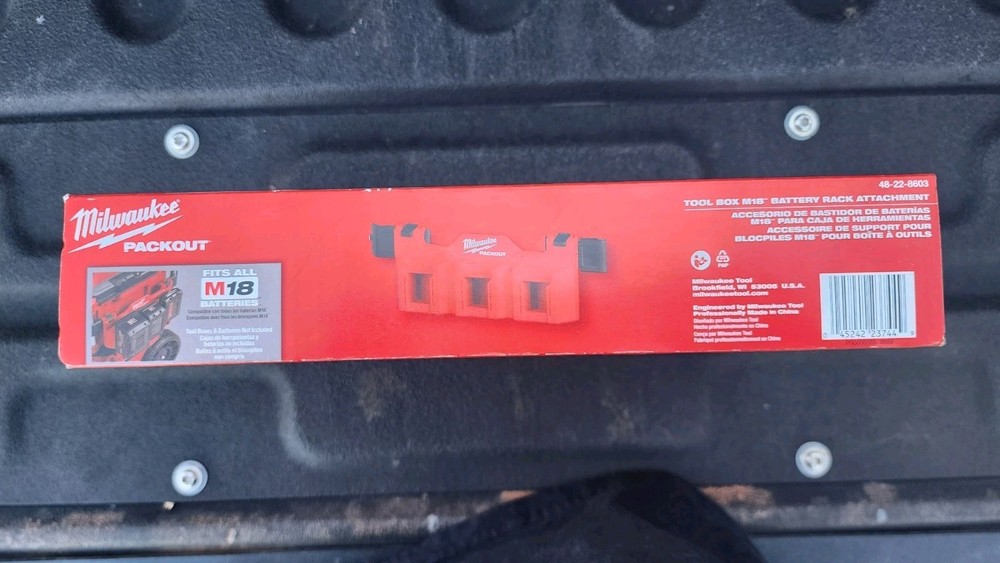Milwaukee Tool 48-22-8603 Packout Tool Box M18 Battery Rack Attachment