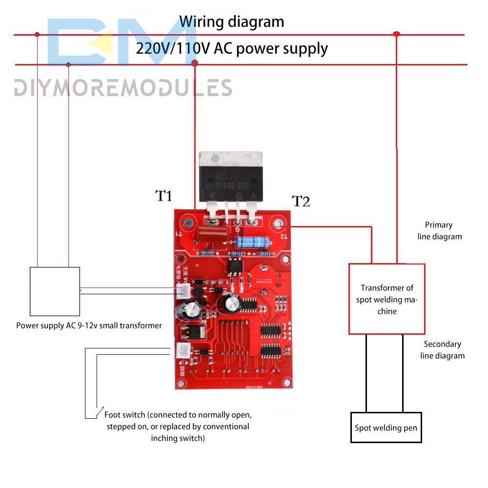 Spot Welder Module 41A 100A Spot Welder Control Board Transformer Controller