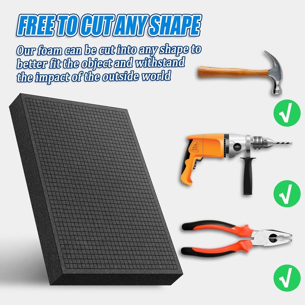 Versatile 6 PCS Foam Pads - 16x12 Customizable Inserts for Optimal Protection