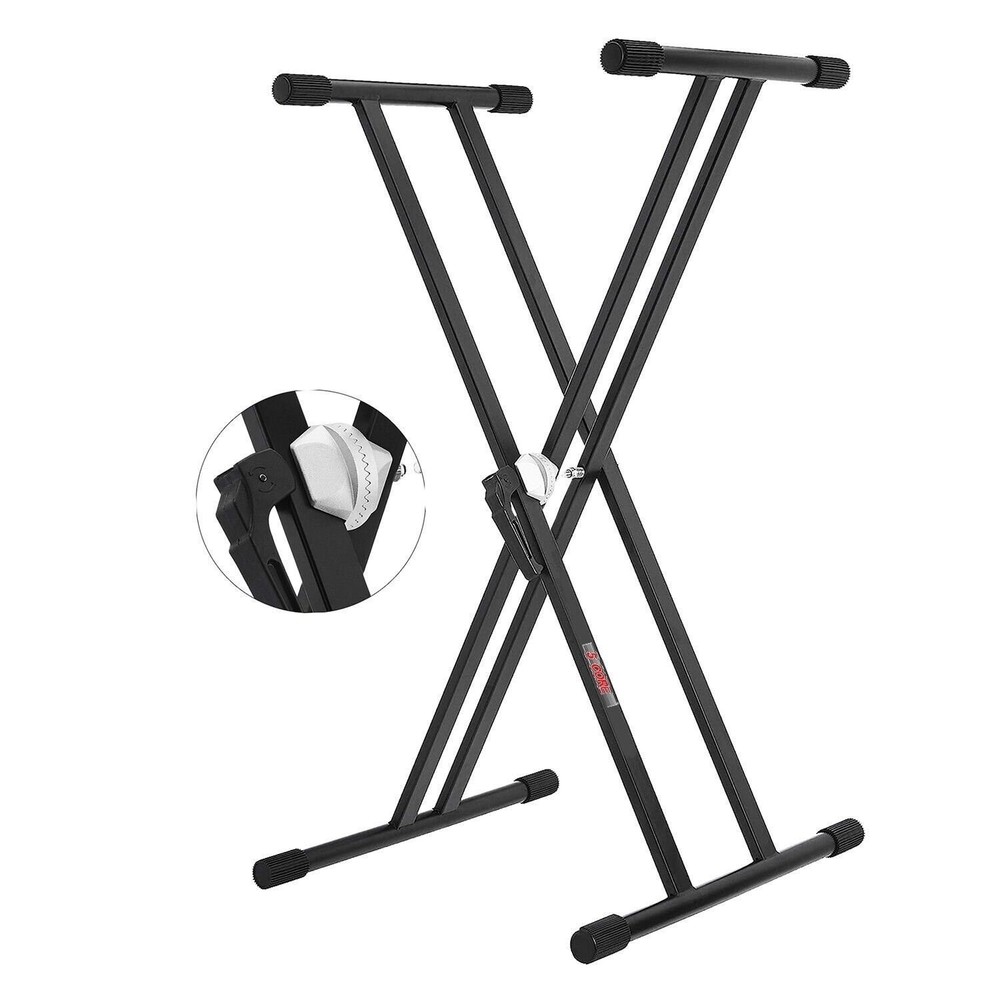5 Core Keyboard Stand Dual X Shape Adjustable Foldable Key Board Pianos Stands