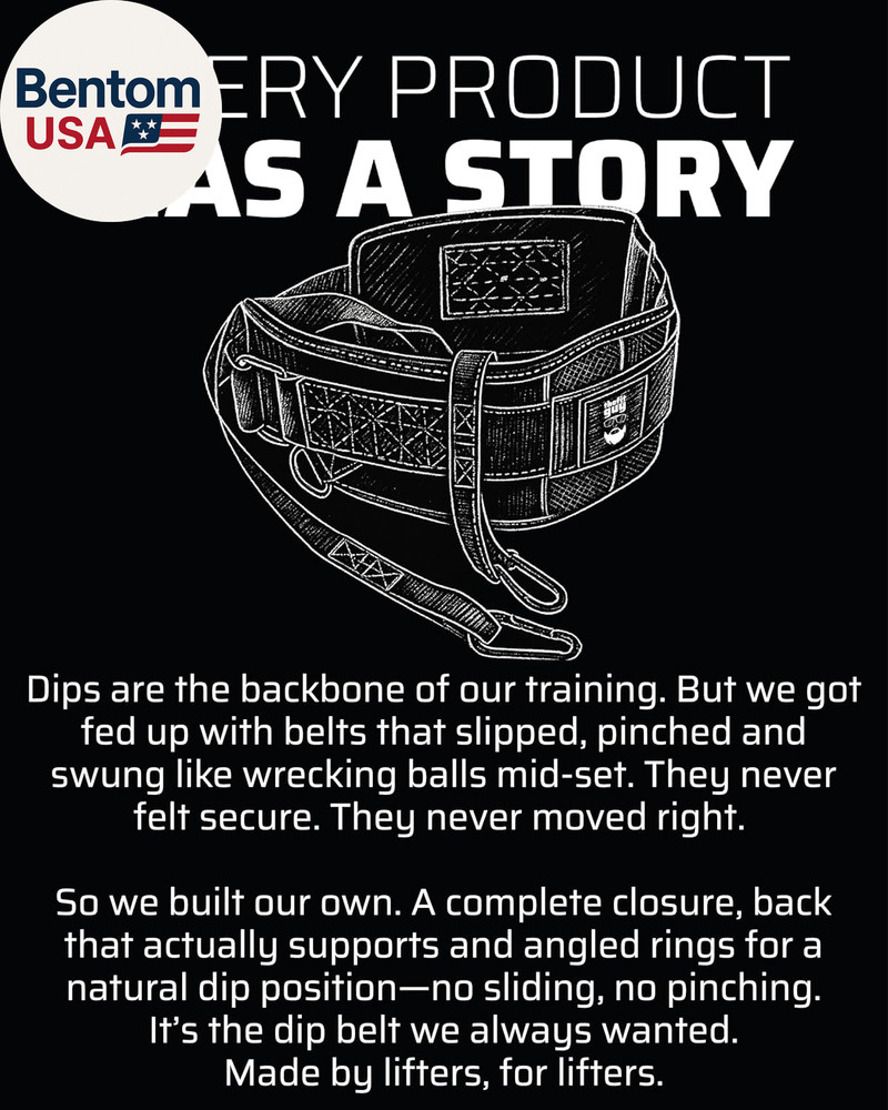 Ultimate Dip Belt | Secure Closure - No Sliding down | Structured Back Support |