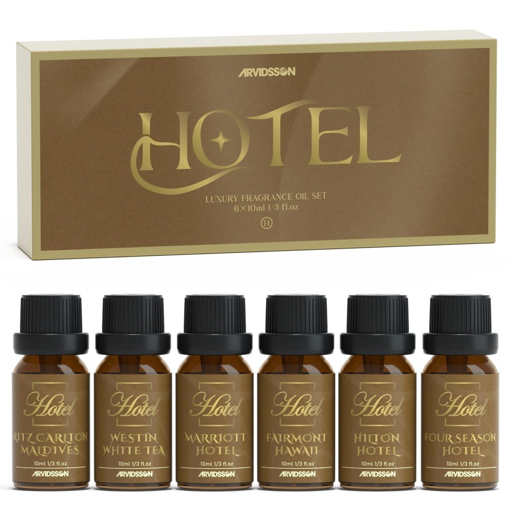 ARVIDSSON Hotel Diffuser Oils Gift Set - Hotel Essential Oils for Diffuser, L...