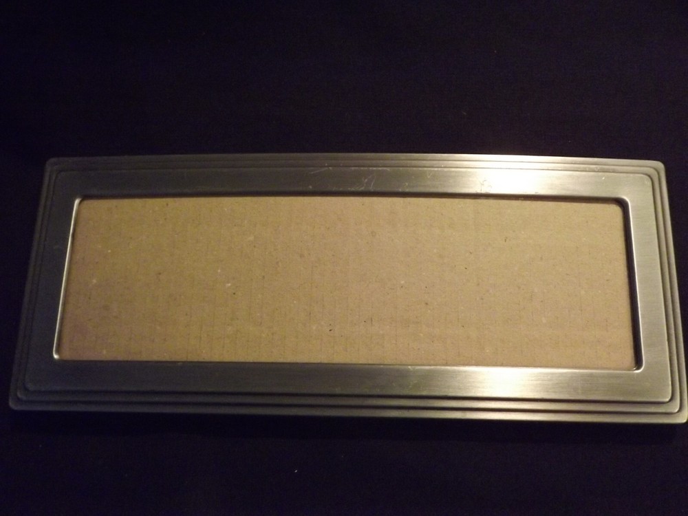 RECTANGULAR SILVERTONE PHOTO FRAME 5.5" X 13.5" SITS OR HANGS