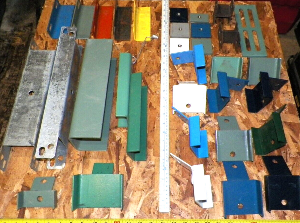 Assorted Lot Pallet Rack Brackets Spacers Clips Repair Parts & Racking Hardware