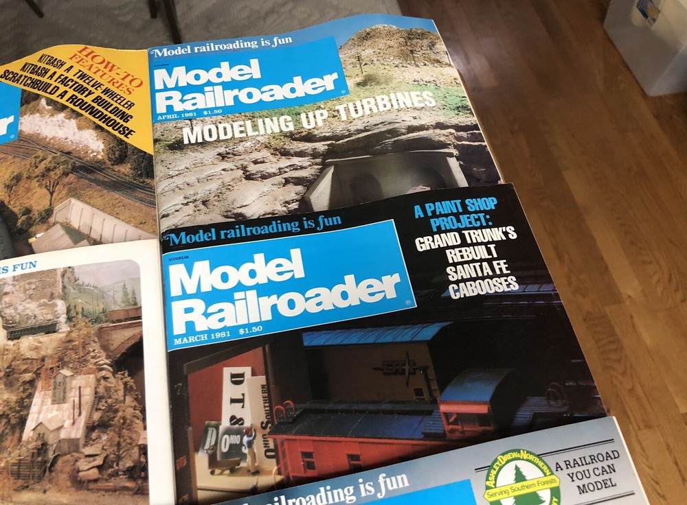 12 Model Railroader Train Magazines 1981 Complete Year